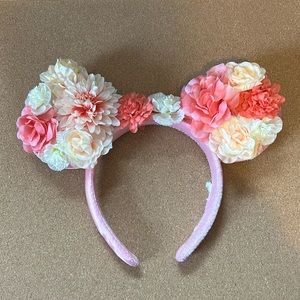 Pink Flower Minnie Mouse Ears
